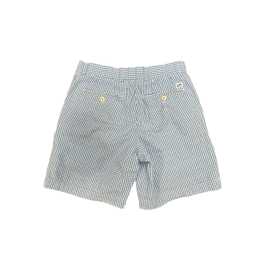 Men's Southern Tide Flat Front Shorts Waist 32 Blue White Seersucker - Picture 3 of 6